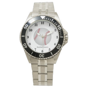 Montre Cool de baseball fanatique de sport ajouter texte 