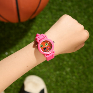 Montre cool filles heureux Basketball sport ajouter nom