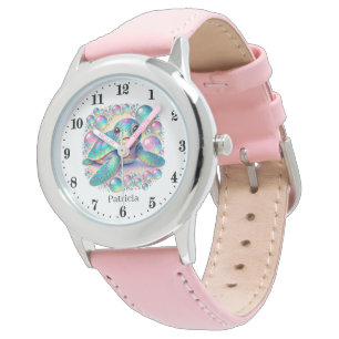 Montre Cool filles tortue de mer ajouter le nom