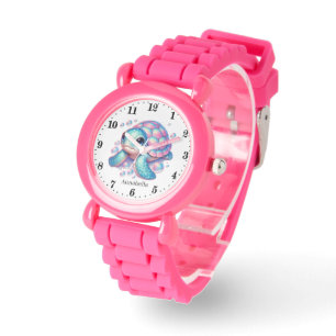 Montre Cool filles tortue de mer ajouter le nom