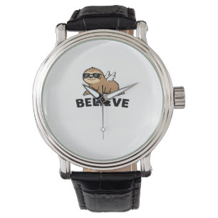 Montre Cool Flying Sloth Croyez Drôle Motivational Design