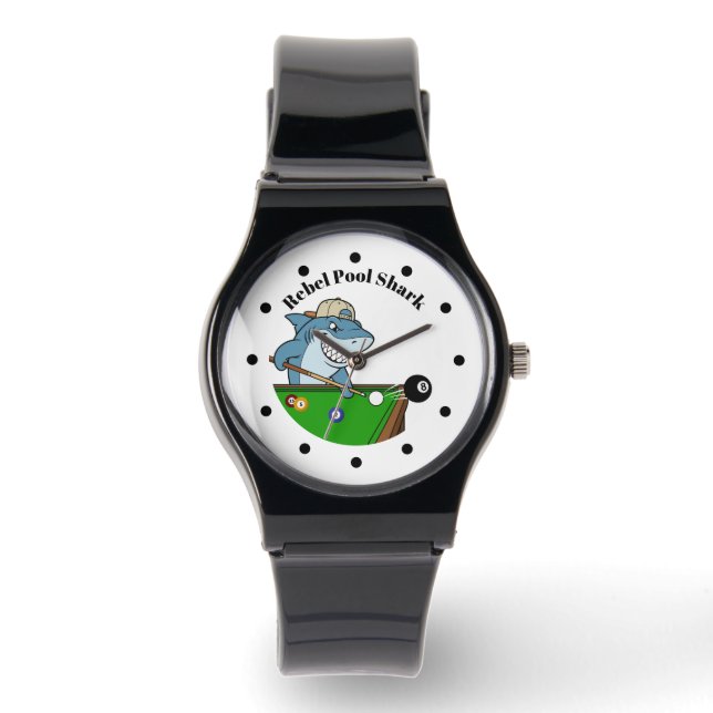 Montre Cool Funny Rebel Pool Shark Men's Watch (Recto)