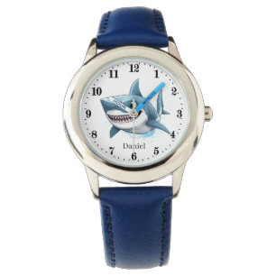 Montre Cool garçons requin ajouter nom