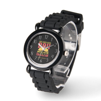 Montre cool juste garçon aime la construction ajouter nom
