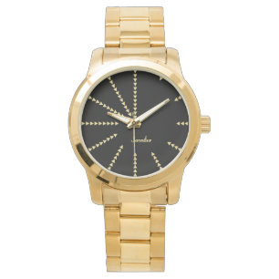 Montre Cool moderne unique Élégant Chic Black Gold