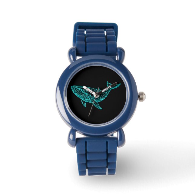 Montre Cool Neon Geometric Whale Watch for Kids (Recto)