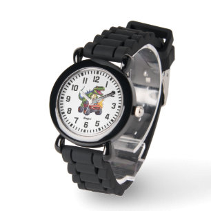 Montre Cool Nom personnalisé Dinosaur équitation Monster