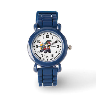 Montre Cool Nom personnalisé Dinosaur équitation Monster