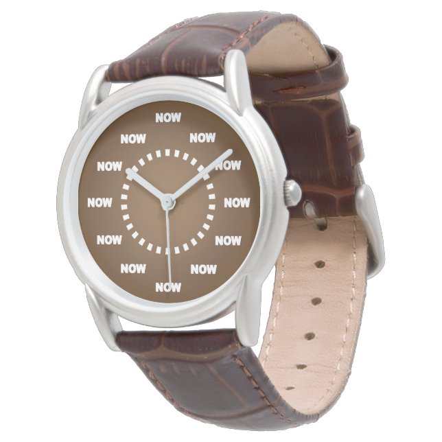 Montre Cool "NOW" Watch (Brown) (Incliné)