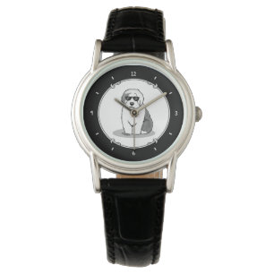 Montre Cool Vieux Chien à mouton anglais (Grey 1) Mignonn