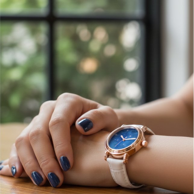 Montre Copper Rose Gold Snowflake Women's Analog Watch (Créateur téléchargé)