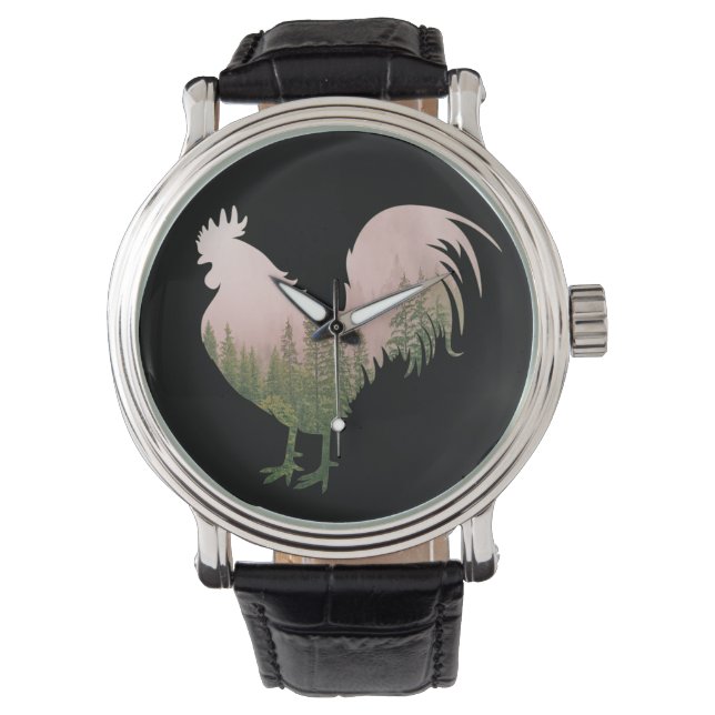 MONTRE COQ DE LA NATURE STYLE FORET (devant)