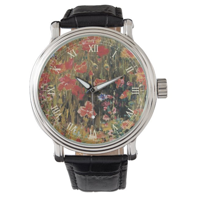 Montre Coquelicots par Robert Vonnoh, Impressionnisme Vin (devant)