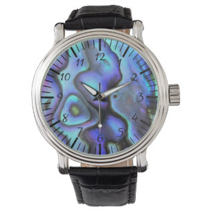 Montre Coquillage coloré d'ormeau, belle nature