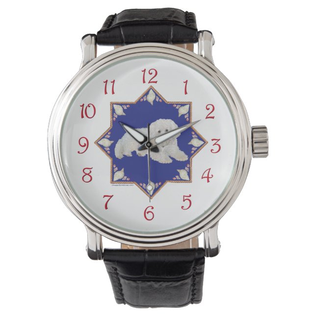 Montre Coquillages Bichon Frise (devant)