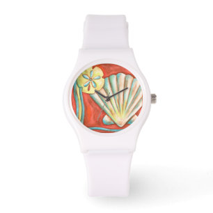 Montre Coquillages Rustiques Orange
