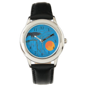 Montre Corbeau et Pleine lune