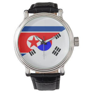 Montre corée du sud-nord symbole du pays du drapeau à moi