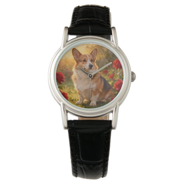 Montre Corgi dans les Roses III (devant)