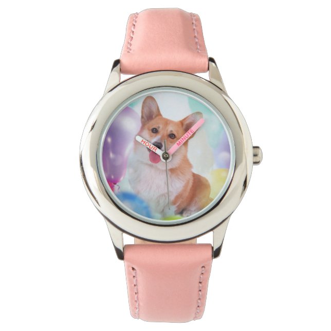 Montre Corgi souriant avec ballons (devant)