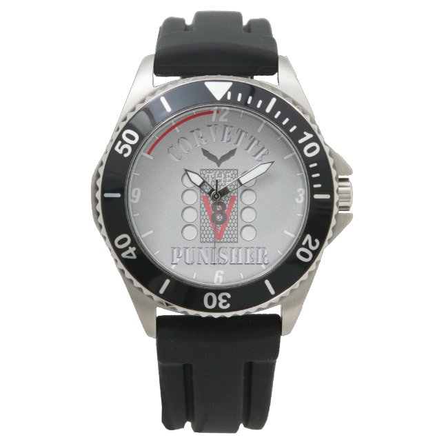 Montre Corvette du Punisher V8 Gray Watch (devant)