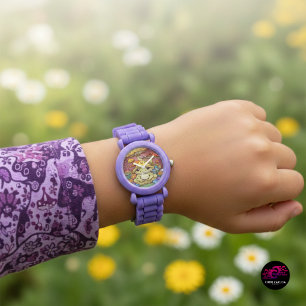 Montre Cottagecore Fleurs de grenouilles Champignons