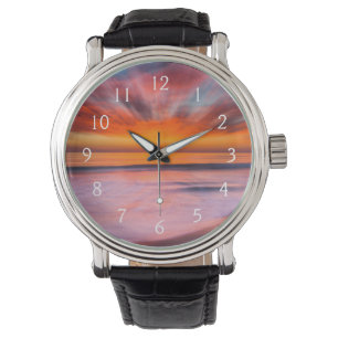 Montre Coucher de soleil abstrait de Tamarack Beach
