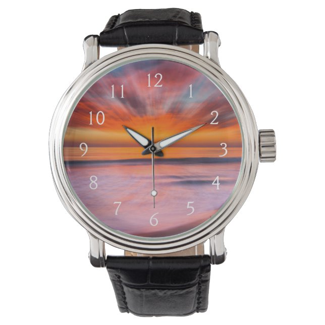 Montre Coucher de soleil abstrait de Tamarack Beach (devant)