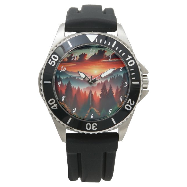 Montre Coucher de soleil des Appalaches (devant)