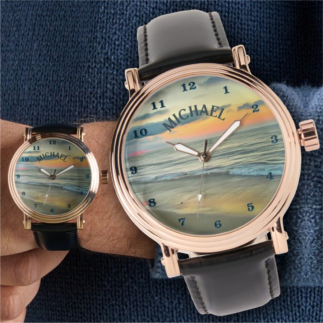 Montre Coucher de soleil océan 0735 (Créateur téléchargé)