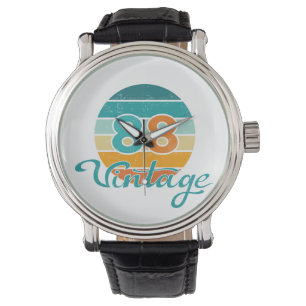 Montre Coucher de soleil Rétro 88 en détresse Vintage