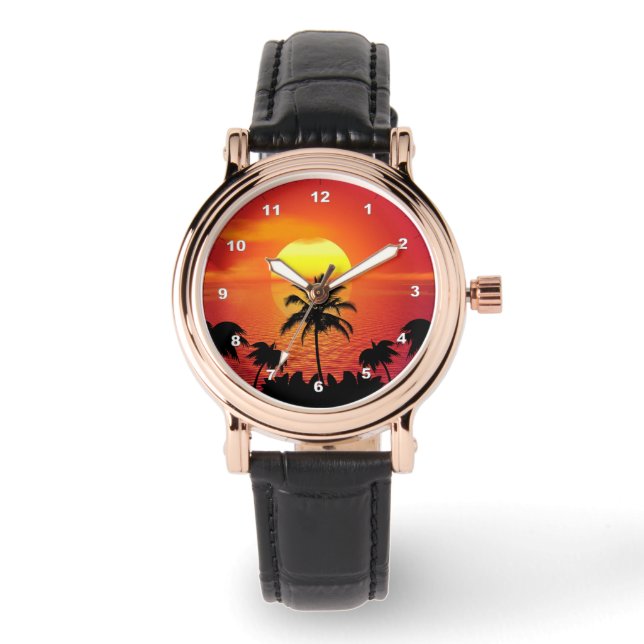 Montre Coucher de soleil tropical (Recto)