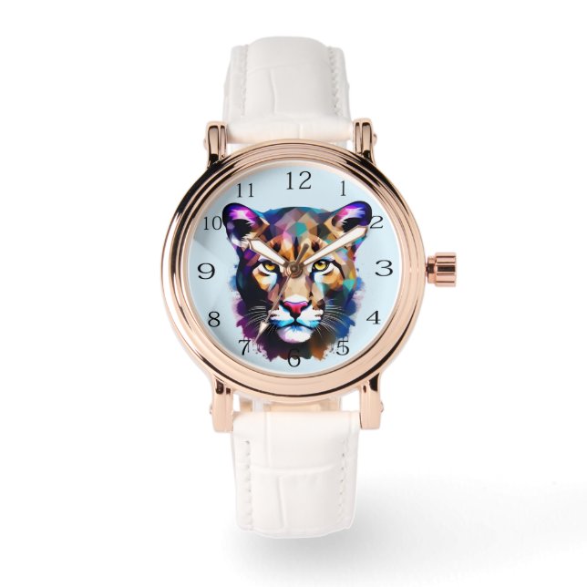 Montre Cougar Color Splash Art Abstrait, (Recto)
