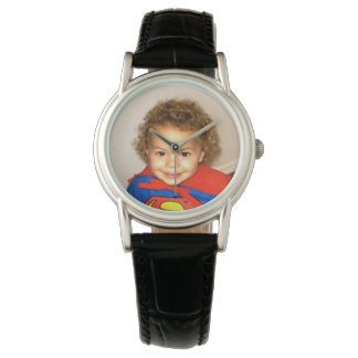 Montre Couleur brillante photo personnalisée