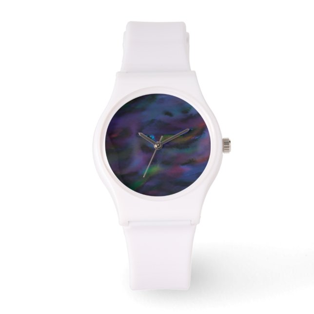 Montre Couleur d'eau abstraite fumé (Recto)