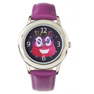 Montre Couleur d'eau douce Geek lunettes Candy Caractère