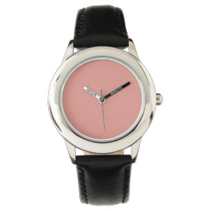 Montre Couleur rose flamant simple pastel