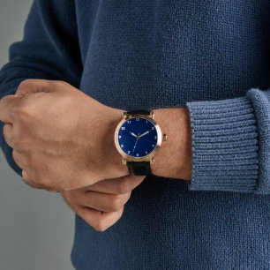 Montre Couleur solide bleue royale
