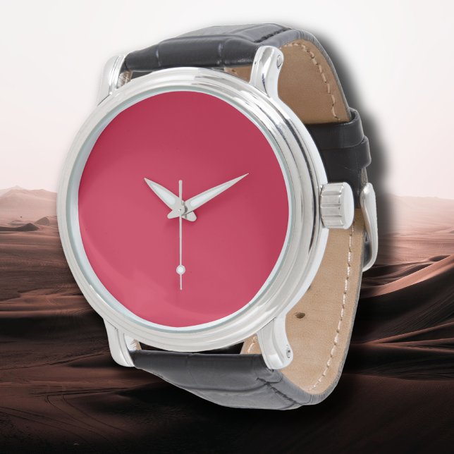 Montre Couleur solide Crimson | Classique | Élégant | ten (Créateur téléchargé)