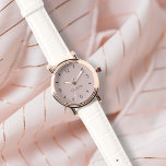 Montre Couleur solide rose foncé Nom personnalisé<br><div class="desc">Cette jolie montre en or rose a un visage couleur solide rose foncé et la possibilité d'ajouter un nom personnalisé. Cliquez sur "Personnalisez ce Modèle" pour modifier ou supprimer facilement le nom de l'exemple présenté.</div>