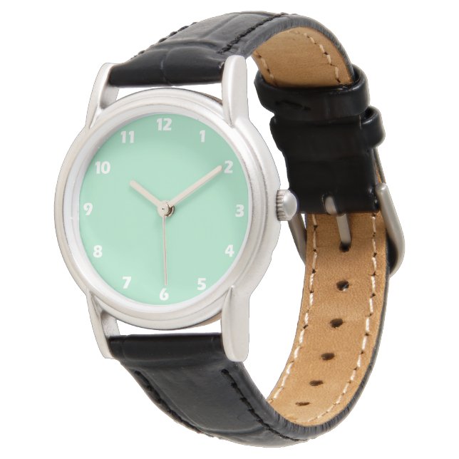 Montre Couleur solide verte marine (Incliné)
