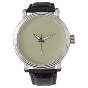Montre Couleur solide verte Sage Classique Élégant
