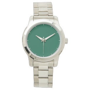 Montre Couleur Uni Vert Partout avec Incréments Marqués