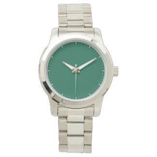 Montre Couleur Uni Vert Partout avec Incréments Marqués