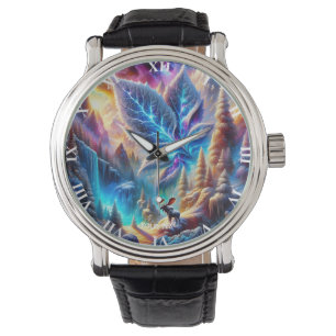 Montre Couleurs de feuille d'orignal mou Imaginaire