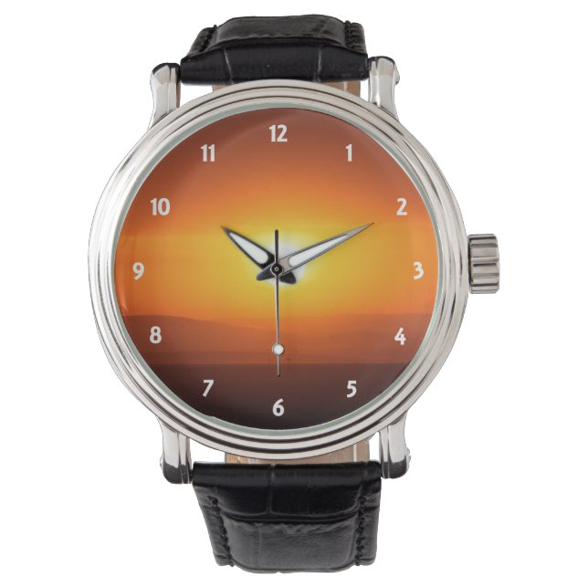 Montre couleurs du coucher de soleil (devant)