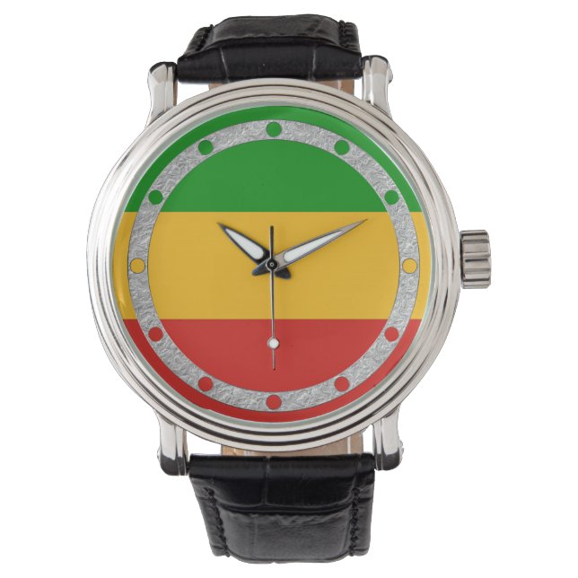 Montre COULEURS RASTAFARI + vos idées (devant)