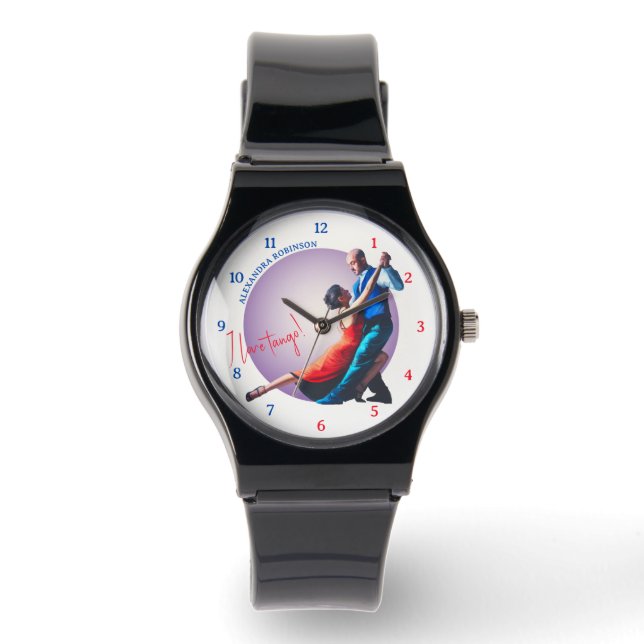 Montre Couple d'art passionné de danse tango argentin (Recto)