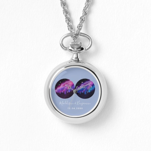 Montre Couples Personnalisés Cadeaux Zodiac N'Importe Que (Recto)