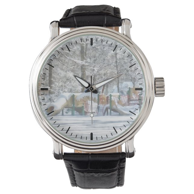 Montre Cour de récréation hivernale (devant)